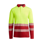 Technische werkpolo met lange mouwen 170 g/m² Roly Atrio LS kleur rood tweede weergave