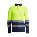 Technische werkpolo met lange mouwen 170 g/m² Roly Atrio LS kleur marineblauw tweede weergave