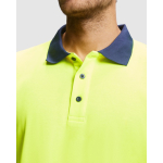 Technische werkpolo met lange mouwen 170 g/m² Roly Atrio LS kleur marineblauw detailweergave 2