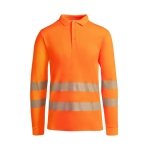 Technische werkpolo met lange mouwen 170 g/m² Roly Atrio LS kleur neon oranje tweede weergave