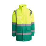 Gevoerde werkparka met hoge zichtbaarheid 395 g/m² Roly Merak kleur groen tweede weergave