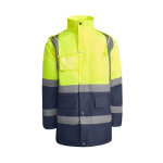 Gevoerde werkparka met hoge zichtbaarheid 395 g/m² Roly Merak kleur marineblauw tweede weergave