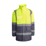 Gevoerde werkparka met hoge zichtbaarheid 395 g/m² Roly Merak kleur taupe grijs tweede weergave