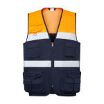 Werkvest met meerdere zakken 200 g/m² Roly Beta kleur neon oranje tweede weergave