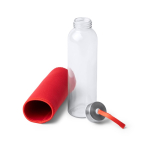 Glazen bidon met neopreen hoes en draagriem 500 ml kleur rood detailweergave 3