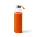 Glazen bidon met neopreen hoes en draagriem 500 ml kleur oranje tweede weergave