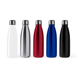 Roestvrijstalen drinkfles met lekvrije dop 700 ml kleur zilver detailweergave 1