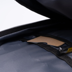 Executive rugzak van eco-polyester met trolleyband voor laptop 13” kleur grijs detailweergave 2