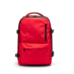 Reisrugzak van waterafstotend gerecycled polyester voor 16 inch laptop kleur rood tweede weergave