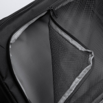 PU lederen reistas uitbreidbaar met laptopvak 17” kleur zwart detailweergave 3