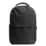 Rugzak van 600D gerecycled polyester met laptopvak kleur zwart tweede weergave