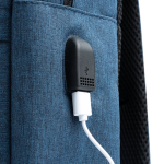 Rugzak van 600D gerecycled polyester met laptopvak kleur koningsblauw detailweergave 1