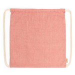 Eco rugzak met trekkoord in gemêleerde afwerking 120 g/m² kleur rood tweede weergave