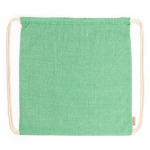 Eco rugzak met trekkoord in gemêleerde afwerking 120 g/m² kleur pastel groen tweede weergave