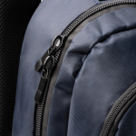 Nylon 600D rugzak met gewatteerd rugpand en schouderbanden 15” kleur marineblauw detailweergave 3