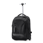 Trolley en rugzak van 300D polyester voor 17 inch laptop kleur zwart eerste gebruiksweergave