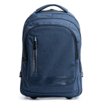 Trolley en rugzak van 300D polyester voor 17 inch laptop kleur koningsblauw tweede weergave