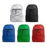 Sportieve polyester rugzak 600D met ritssluiting aan de voorkant kleur rood detailweergave 4