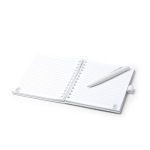Notitieboek gemaakt van steenextracten met harde kaft A5 pagina's kleur wit detailweergave 1