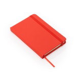 Notitieblok met harde polipel kaft en bladwijzer A5 blanco pagina's kleur rood detailweergave 1