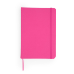 Notitieblok met harde polipel kaft en bladwijzer A5 blanco pagina's kleur fuchsia tweede weergave