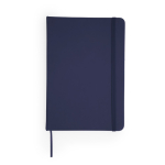 Notitieblok met harde polipel kaft en bladwijzer A5 blanco pagina's kleur marineblauw tweede weergave