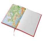 Gewatteerde A5-agenda van kunstleer met dagoverzicht kleur rood detailweergave 4