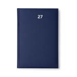 Gewatteerde A5-agenda van kunstleer met dagoverzicht kleur marineblauw tweede weergave