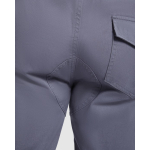 Werkbroek van katoen met elastische taille 240 g/m² Roly Safety kleur taupe grijs detailweergave 3