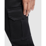 Lange werkbroek met elastaan 250 g/m² Roly Daily Stretch kleur zwart detailweergave 1