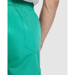 Uniseks sanitaire broek met rechte pijpen 170 g/m² Roly Fiber kleur wit detailweergave 3