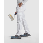 Werkbroek van polyester en katoen met logo 210 g/m² Roly Pintor kleur wit vijfde gebruiksweergave