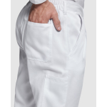 Werkbroek van polyester en katoen met logo 210 g/m² Roly Pintor kleur wit detailweergave 2