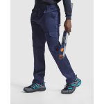 Werkbroek met zakken van polyester 245 g/m² Roly Protect kleur marineblauw vijfde gebruiksweergave