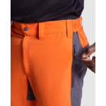 Uniseks trekkingbroek met riemlussen 130 g/m² Roly Direct Bonati kleur oranje detailweergave 1