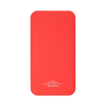 Tweekleurige powerbank met laadindicator 10.000 mAh kleur rood tweede weergave