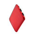 Tweekleurige powerbank met laadindicator 10.000 mAh kleur rood detailweergave 2