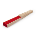 Kleurrijke waaier met polyester doek en houten spijlen kleur rood detailweergave 1