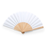 Kleurrijke waaier met polyester doek en houten spijlen kleur wit tweede weergave