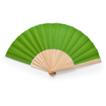 Kleurrijke waaier met polyester doek en houten spijlen kleur lichtgroen tweede weergave