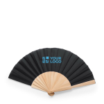 Kleurrijke waaier met polyester doek en houten spijlen hoofdweergave