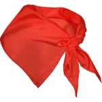 Klassieke driehoekige polyester sjaal in levendige kleuren kleur rood tweede weergave