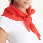 Klassieke driehoekige polyester sjaal in levendige kleuren kleur wit eerste gebruiksweergave