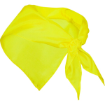 Klassieke driehoekige polyester sjaal in levendige kleuren kleur geel tweede weergave