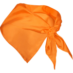 Klassieke driehoekige polyester sjaal in levendige kleuren kleur oranje tweede weergave