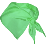 Klassieke driehoekige polyester sjaal in levendige kleuren kleur appel groen tweede weergave