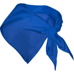 Klassieke driehoekige polyester sjaal in levendige kleuren kleur koningsblauw tweede weergave