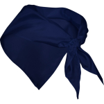Klassieke driehoekige polyester sjaal in levendige kleuren kleur marineblauw tweede weergave