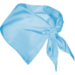 Klassieke driehoekige polyester sjaal in levendige kleuren kleur lichtblauw tweede weergave
