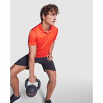 Poloshirt van gerecycled polyester 125 g/m² Roly Direct Tormo kleur donker oranje eerste gebruiksweergave